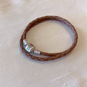 Pandora Moments Braided Leather Wrap Bracelet